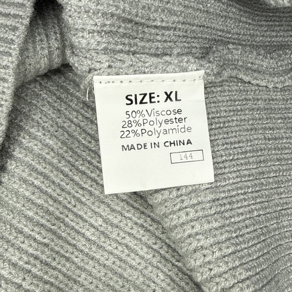 Dokotoo Women's Casual Sleeveless Half Zip Pullover Sweater Light Grey Size XL - Picture 7 of 8